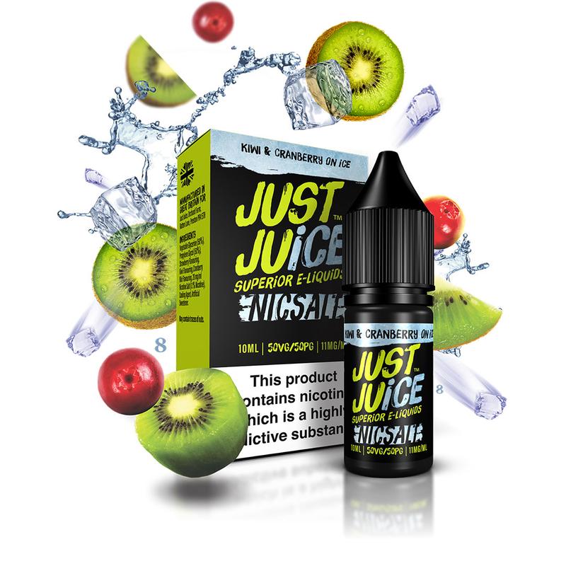 Just Juice Kiwi & Cranberry On Ice nicotine salt e-liquid