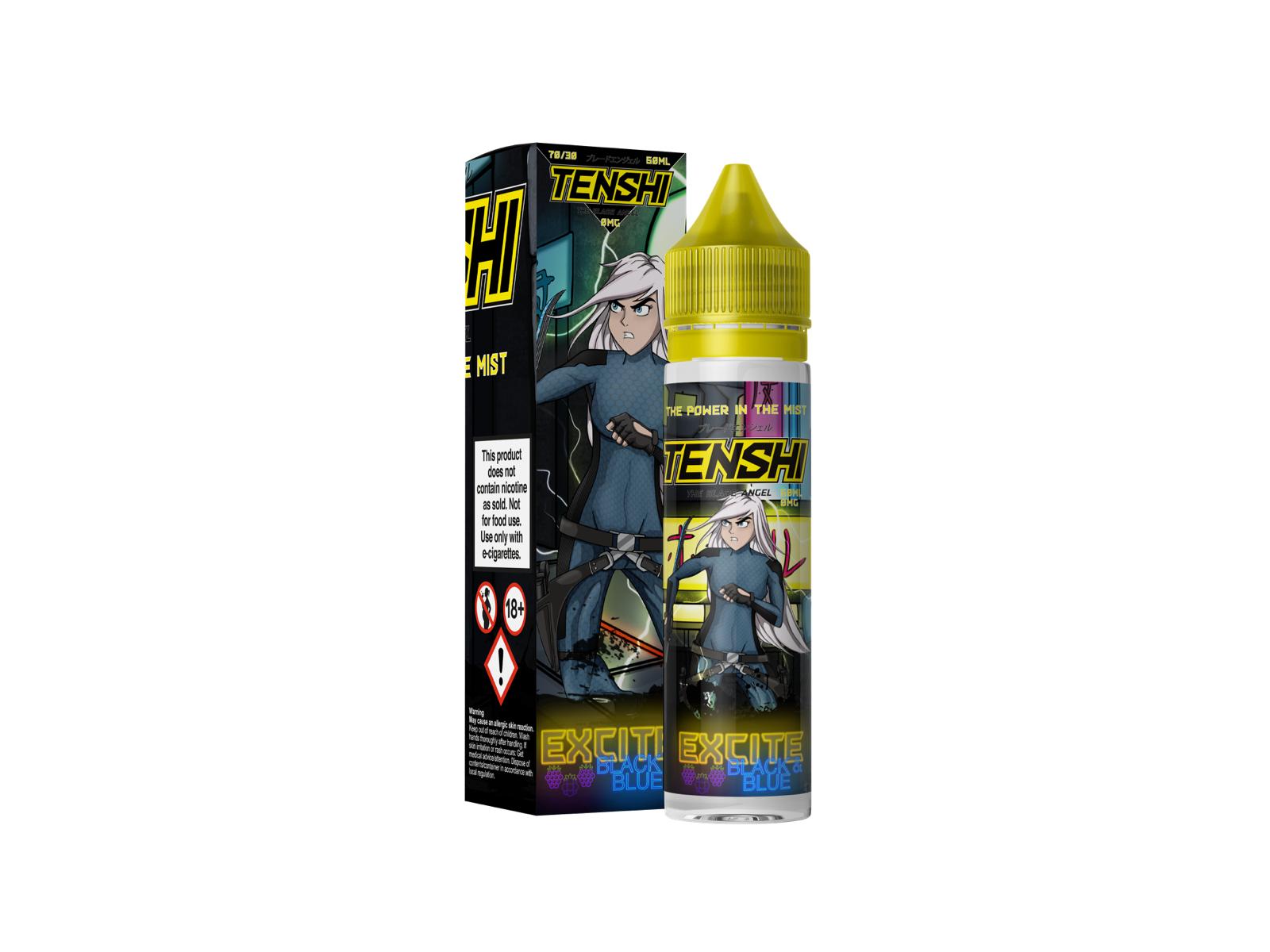 Excite Black and Blue by Tenshi Vapes - 50ml shortfill - The power in the mist